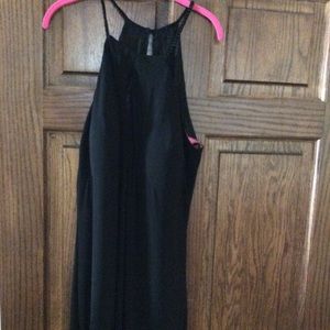 Sexy, long, black gown with lace back